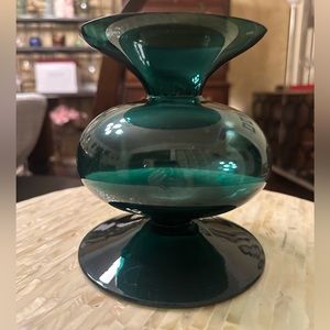 West Elm Teal Modern Vase